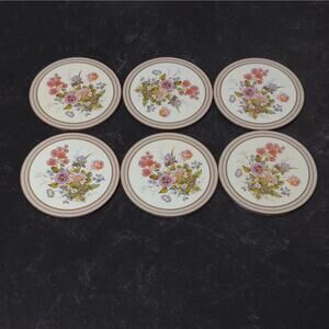 Pimpernel Floral Coasters Vintage Boxed Set of 6